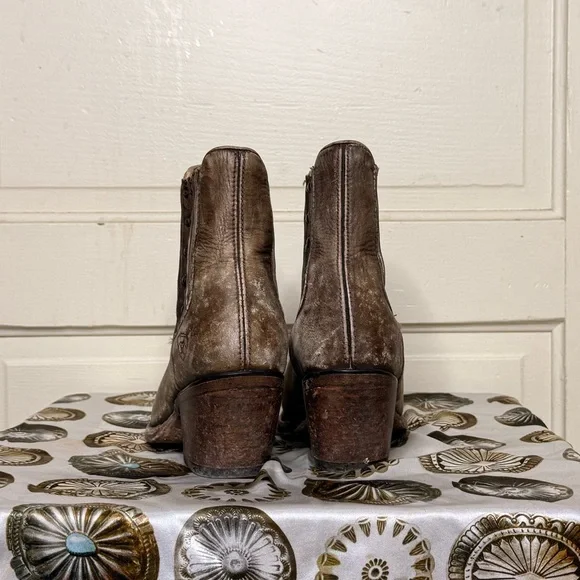 Ariat Brown Ankle Boots with Studded Detail - Picture 2 of 4